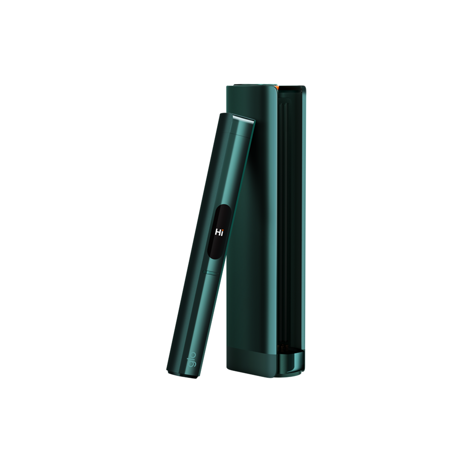 GLO-Hilo-Plus-heated-device-Emerald GLO Hilo Plus Emerald - Buy Online | Stickhaven