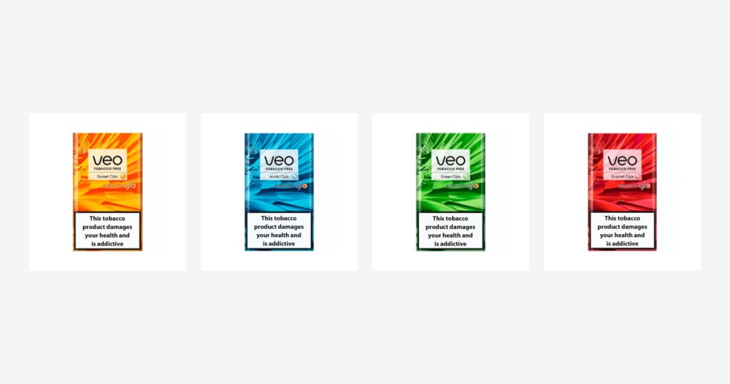 VEO tobacco-free sticks for GLO Hyper — Click and Twist variants