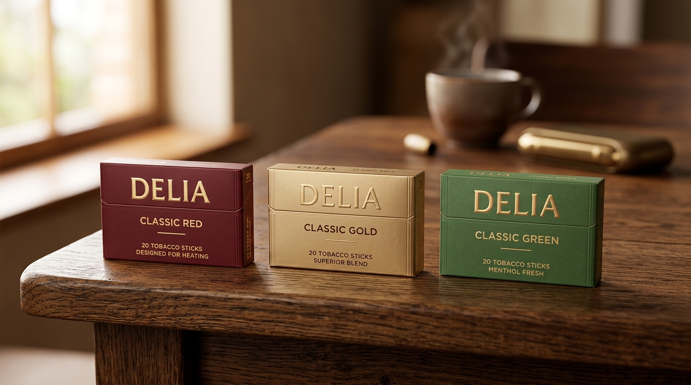 delia tobacco sticks DELIA Sticks IQOS ILUMA: Classic Red, Gold, Green, Dark Green