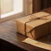 Plain kraft parcel on a dark table beside a paper map of Europe, illustrating heated tobacco delivery across the EU