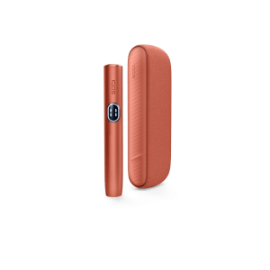 IQOS ILUMA i Vivid Terracotta heated tobacco device — Vivid Terracotta finish, front view on white background